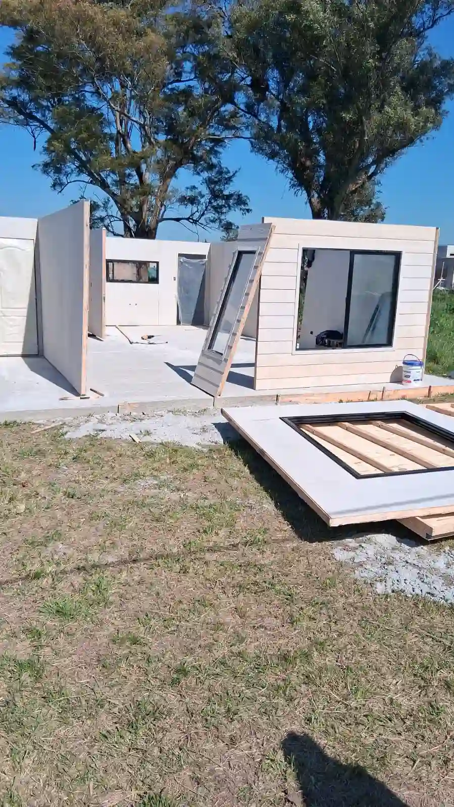 Montaje de paneles Wood Frame — etapa estructura