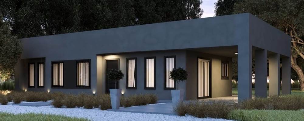 Casa Terraforma Next Home — render nocturno