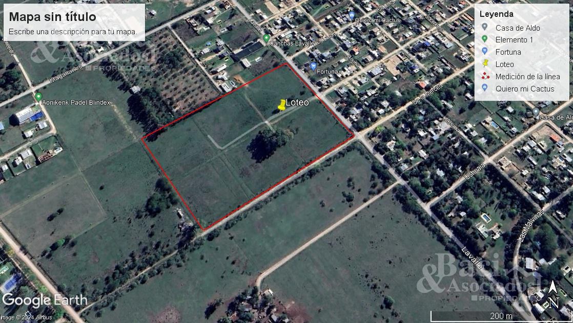 Altos de Lavalle — Vista satelital Google Earth