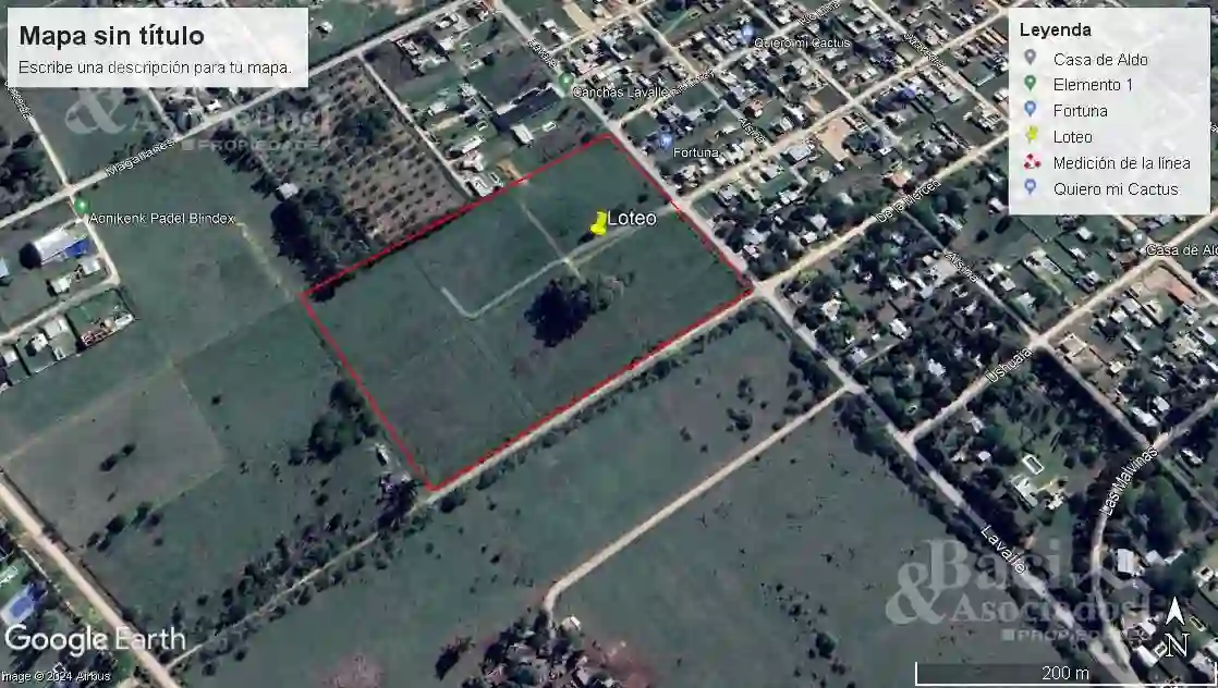 Altos de Lavalle — Vista satelital Google Earth